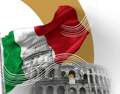 Coliseu com as cores da bandeira italiana